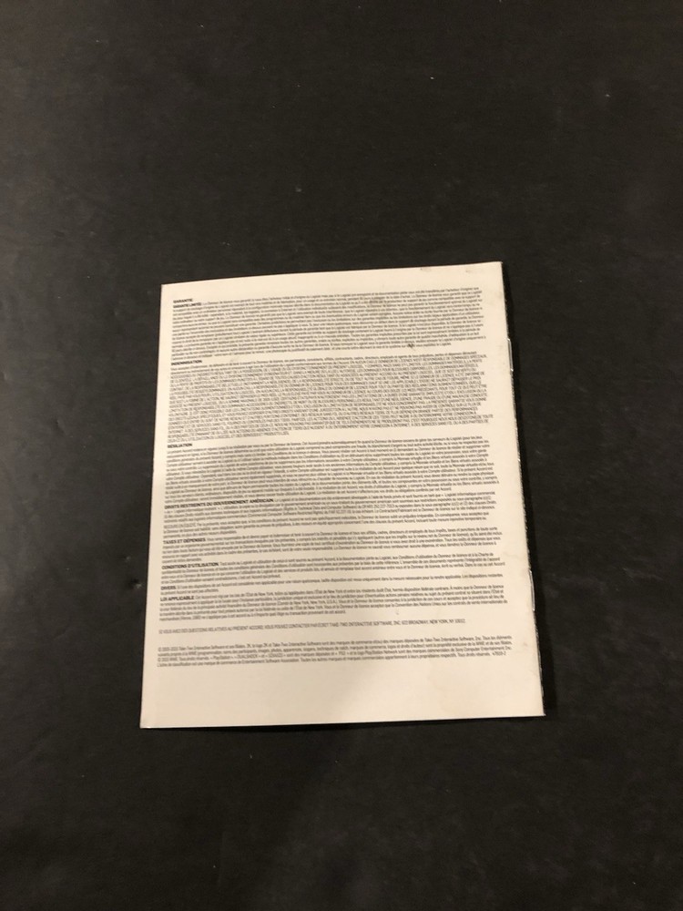 wwe 2k16 ps3 Manual Only