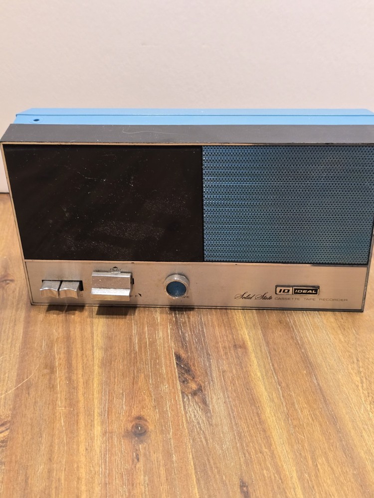 Vintage IDEAL Solid State Cassette Recorder Retro 60s/70s Tape Player Untested