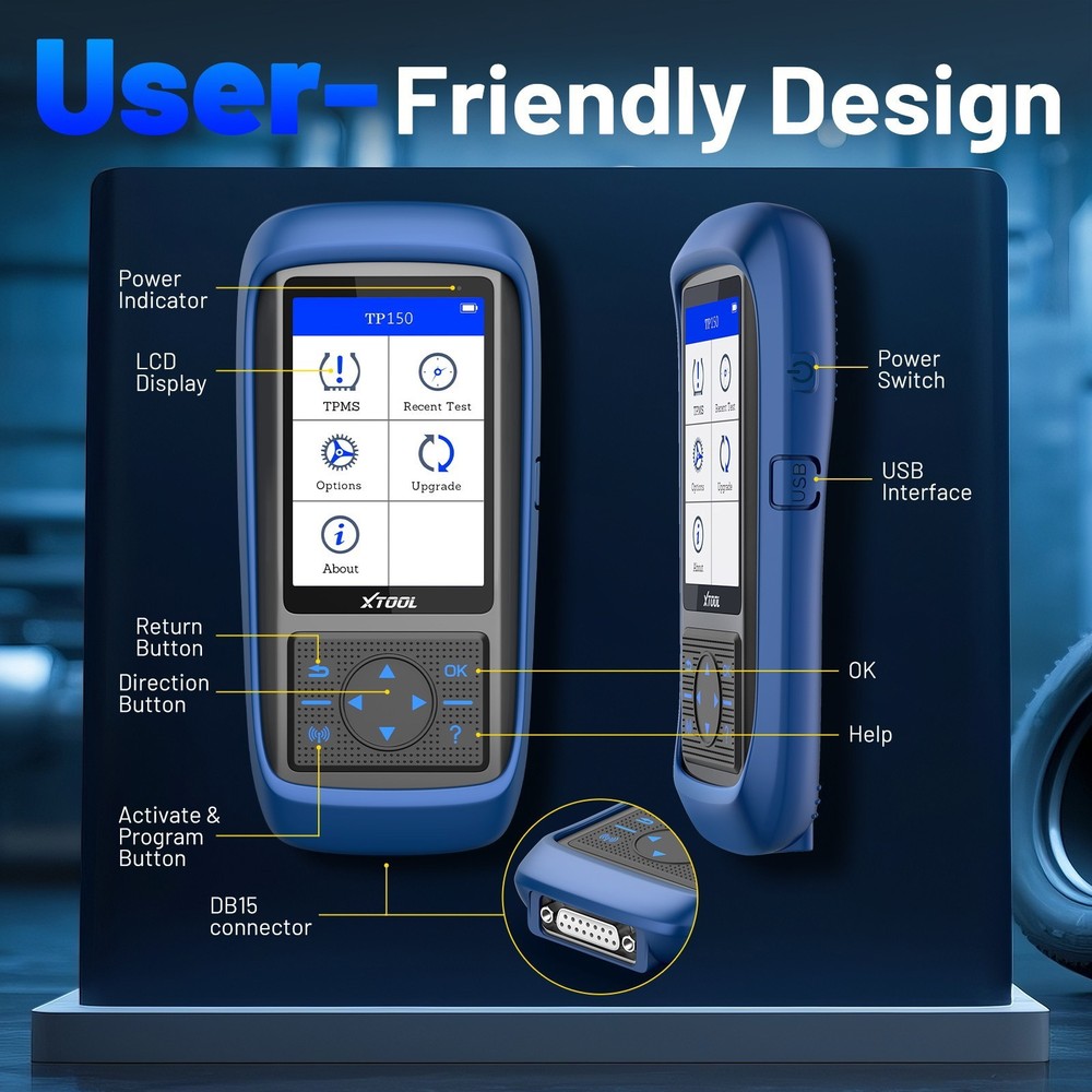 XTOOL TP150 TPMS Programming Tire Pressure Sensor Relearn Reset Activate Tool