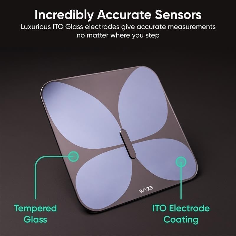 Wyze Smart Scale X - Body Composition Heart Rate Fitness App Sync 400 lb Black