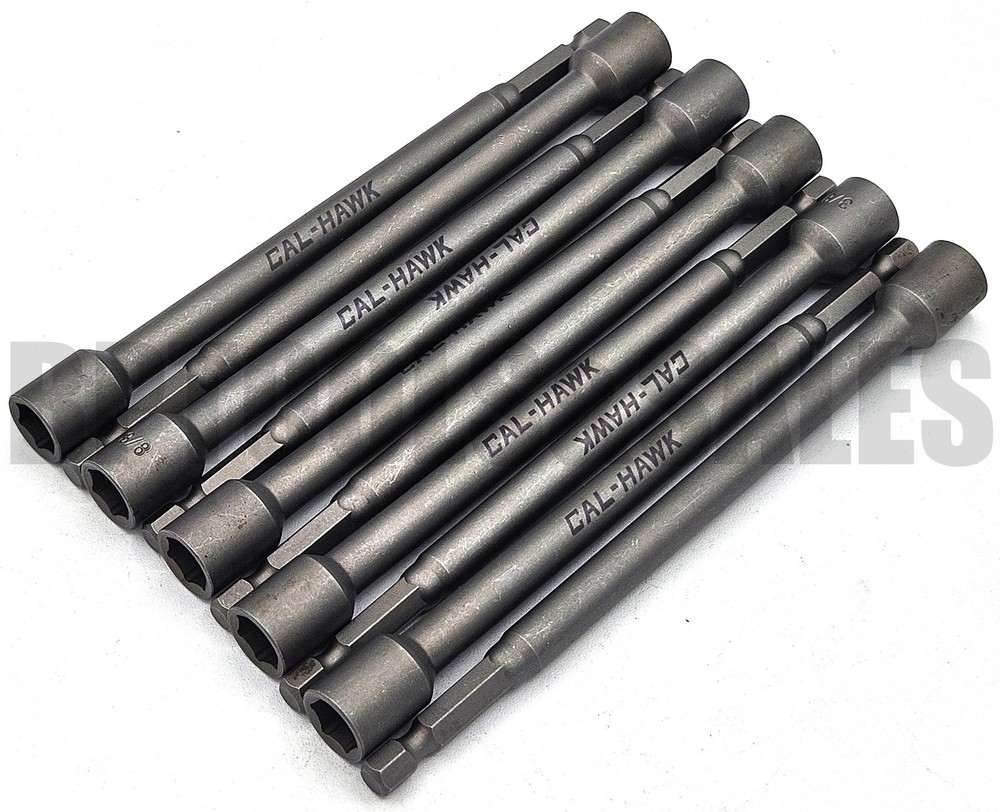 10pc 3/8" x 6" Long Hex Shank Quick-Release Magnetic Nut Setter Driver