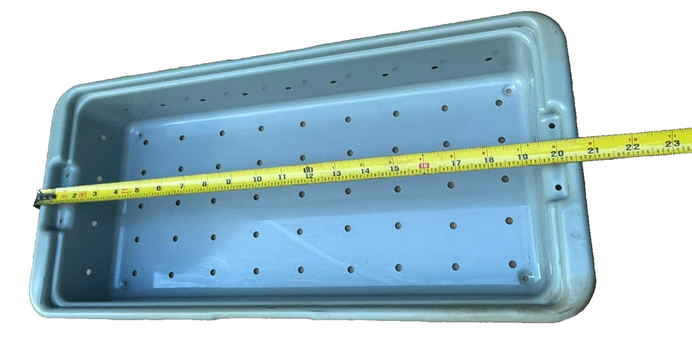 Plastic Sterilization Basket Tray, 20-1/2" x 9-1/2" x 4"