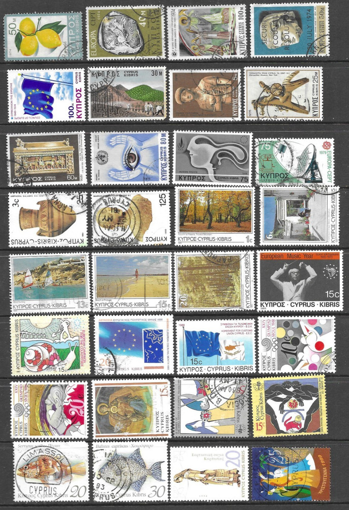 Cyprus 1934-1999 Mixed Selection 68 x Values M/MM/Used