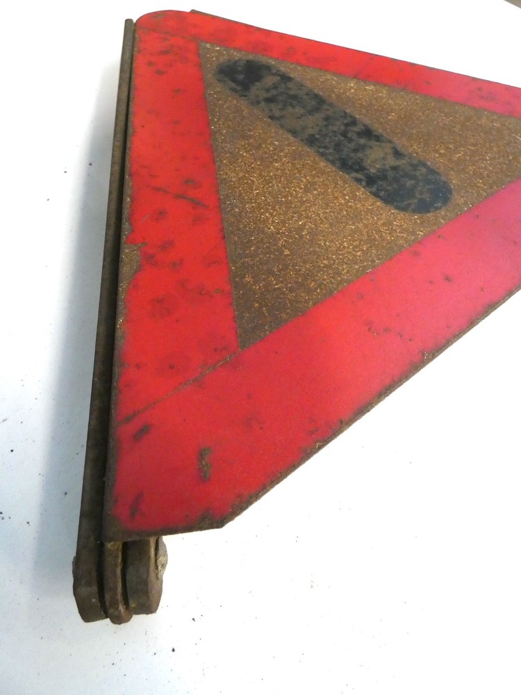 Vintage Car Warning Triangle, Solid