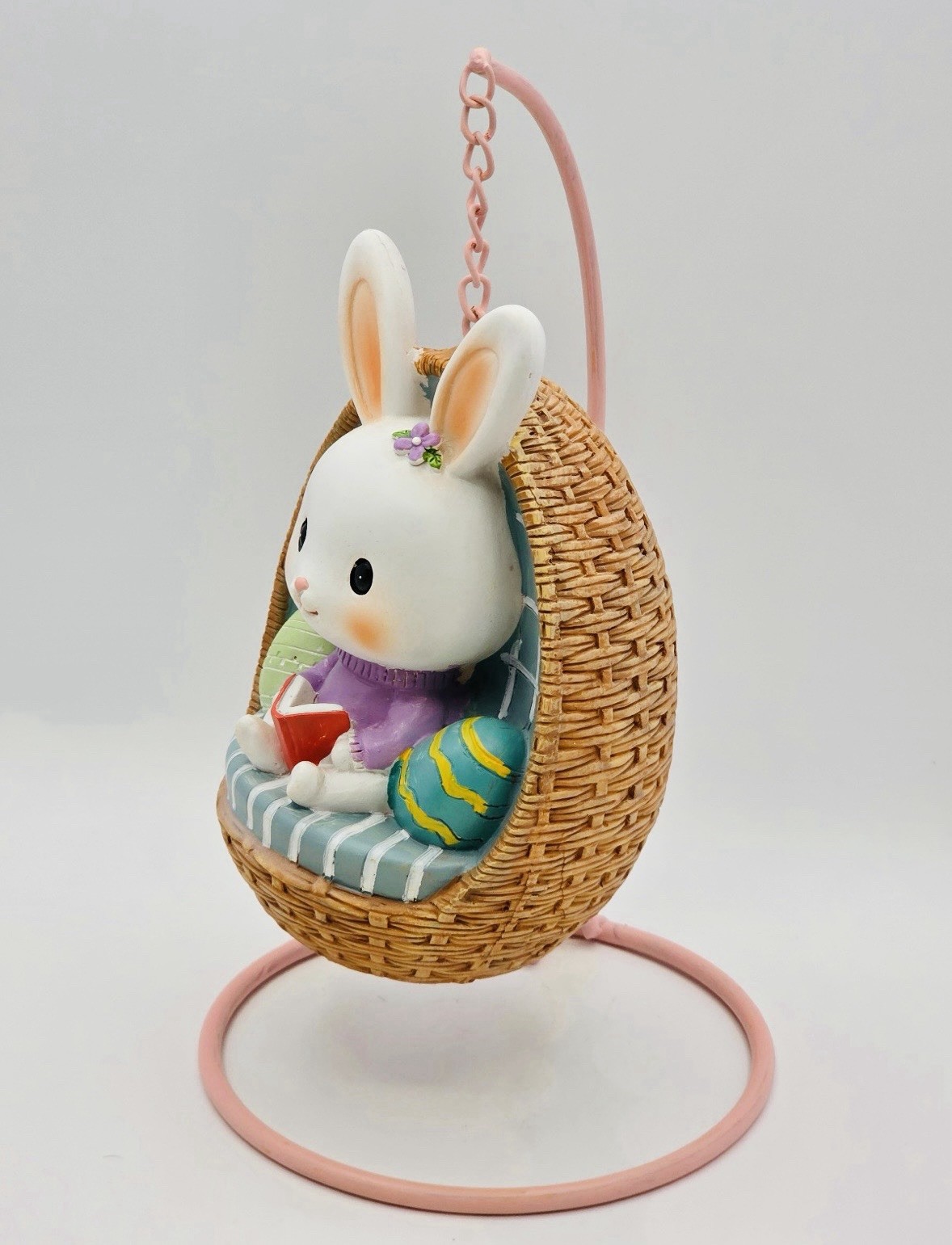🐰New Easter Bunny Reading in Hanging Chair