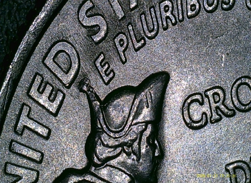 2021 Washington "Split Ends" obv. "Jester Hat" rev Chip Error coin