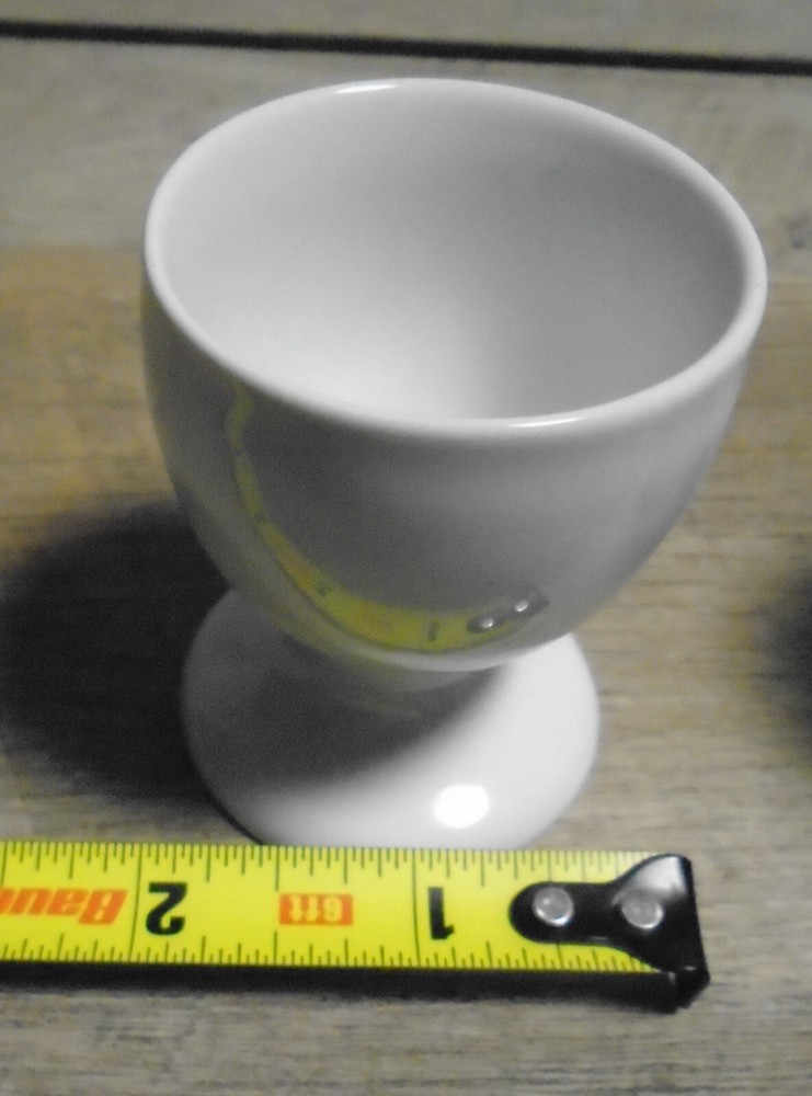 2 Egg Cups Solid White Porcelain Breakfast service Collectible Decor