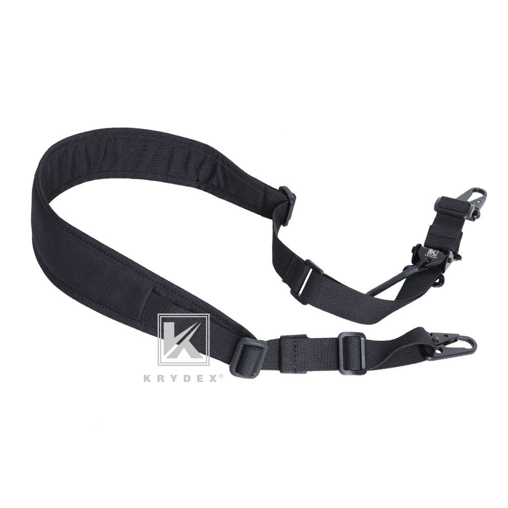 KRYDEX Modular Sling 2 / 1 Point Padded Tactical Shooting Sling Removable Black