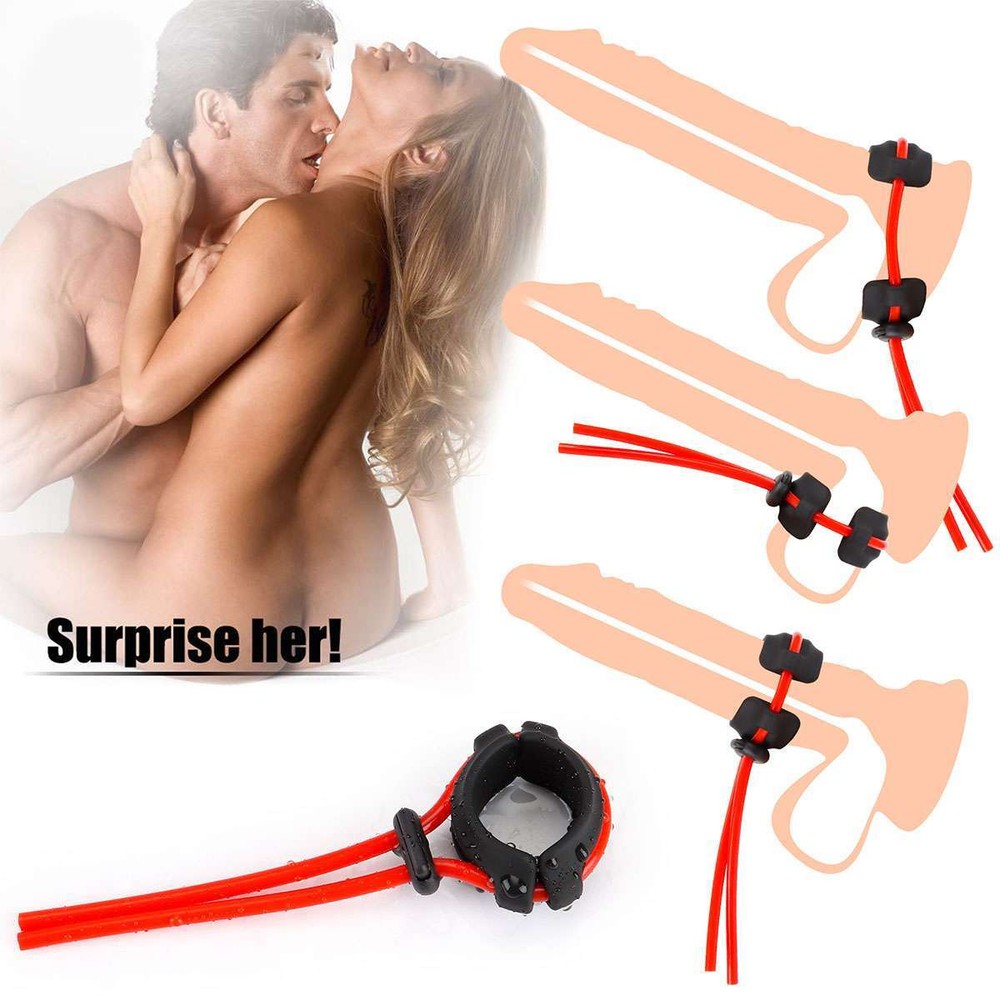 Adjustable Silicone Lasso Penis Enhancer Prolonging Cock Ring Delay Ejaculation