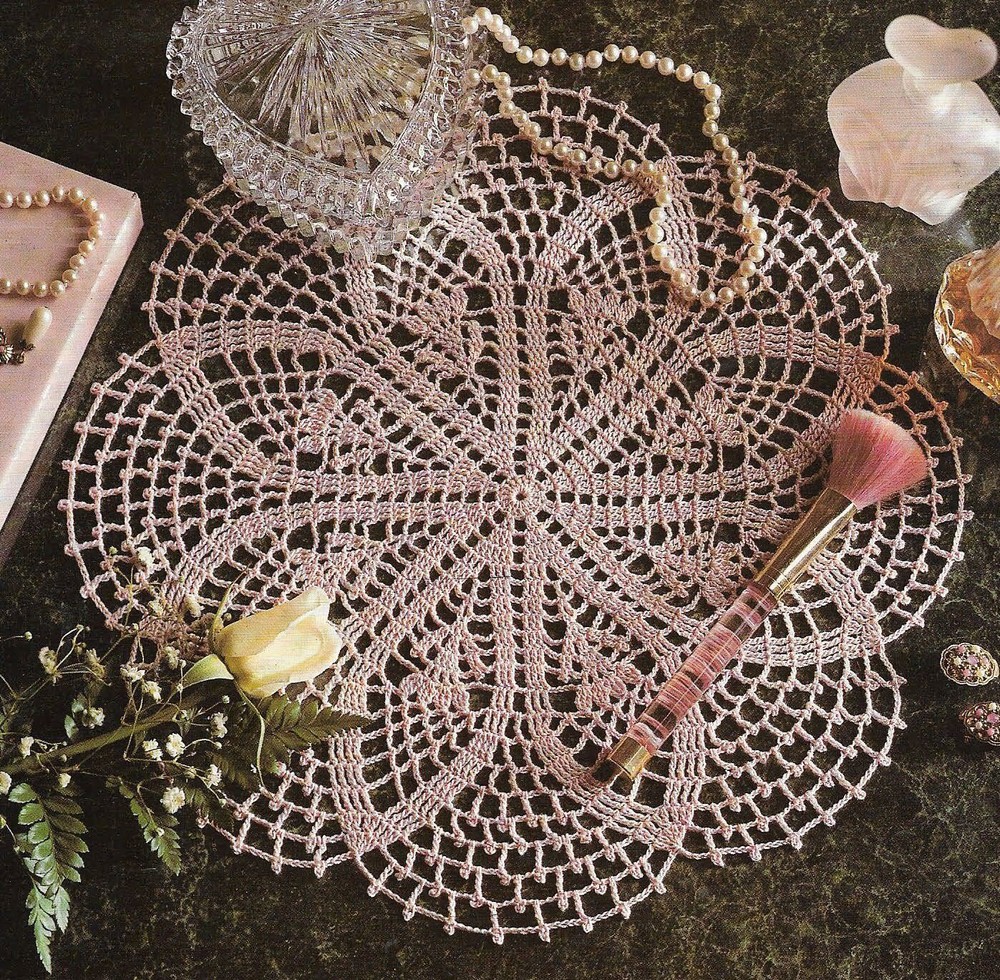 PALE CROCUS DOILY 12 1/2" HOME DECOR CROCHET PATTERN INSTRUCTIONS