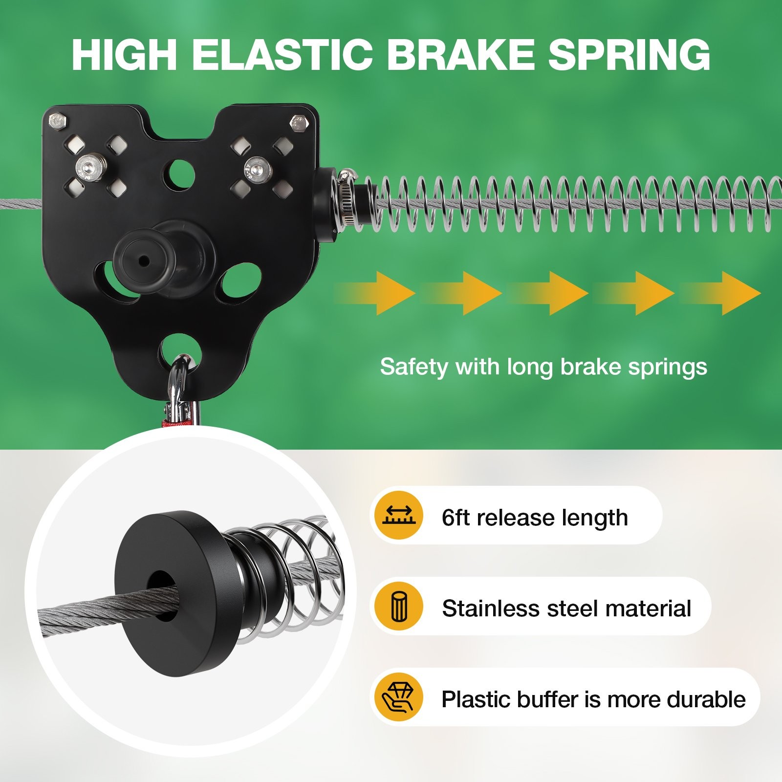 300FT Zip Line Kit for Kids and Adult - Up To 400LBS Quick Tighten Zipline Kit