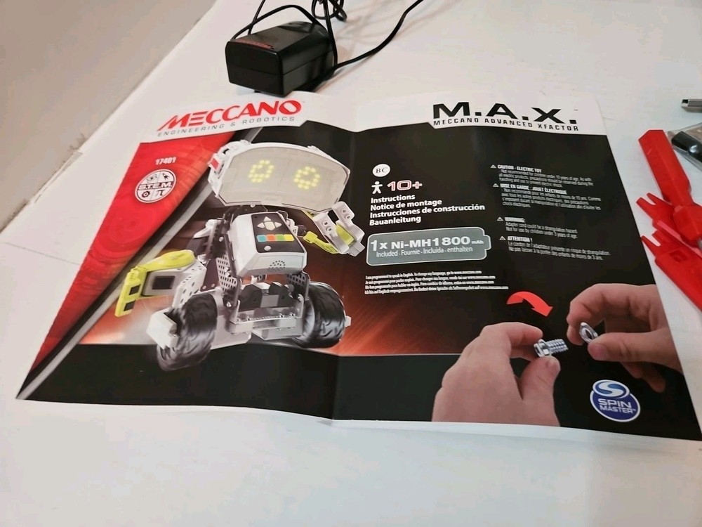 Working Meccano M.A.X Robotic Interactive Programmable Robot Used READ
