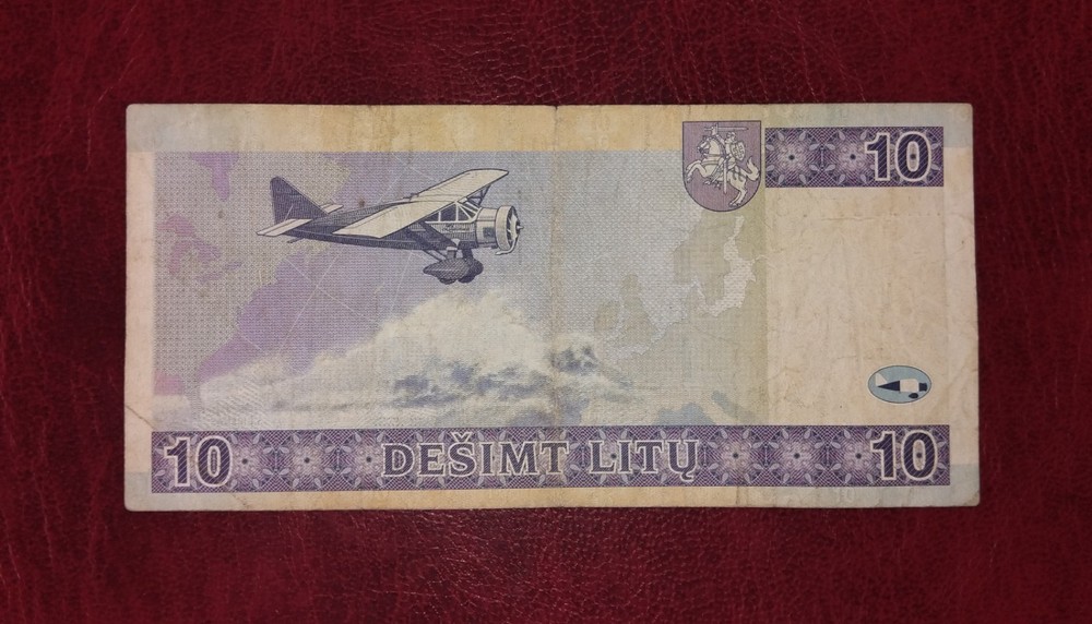 Lithuania 10 litu banknote, 2001year(normal condition)