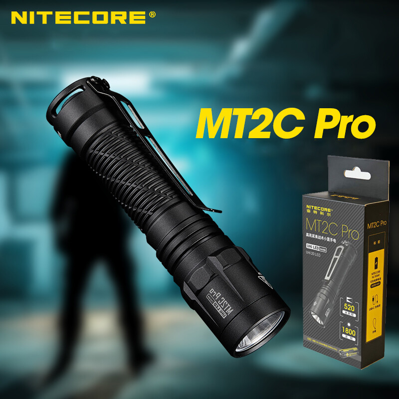 NITECORE MT2C Pro Tactical Flashlight UHi20 LED Inside Rechargeable Torch Light
