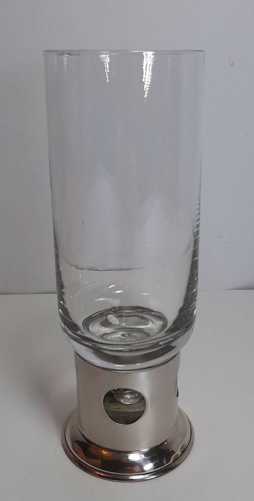 5 Bicchieri con Supporto Argento 800 Design Modernariato Italiano