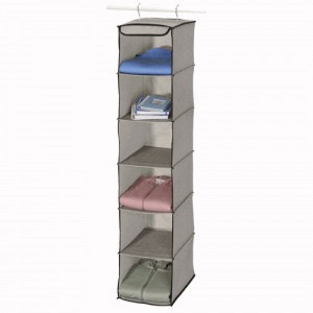 Only Hangers Linen Six Shelf Organizer