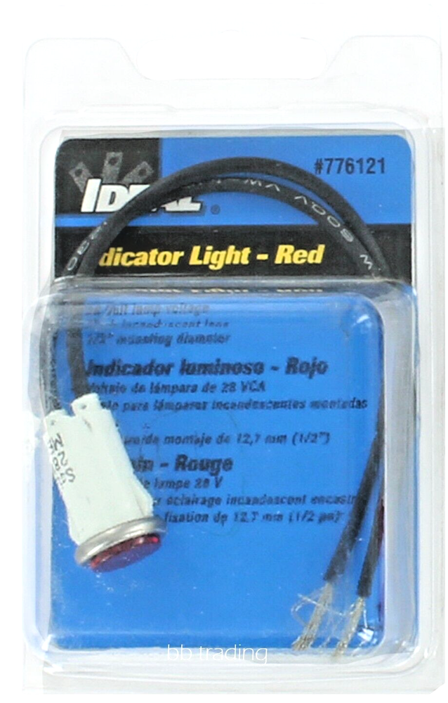 Flush Indicator Light With Leads 28V #776121- Red