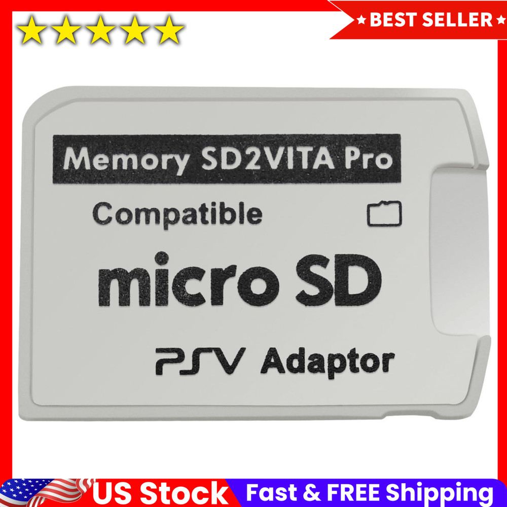 SD2Vita 5.0 PS Vita Micro SD Memory Card Adapter, Ultimate 5.0 Version Compat...