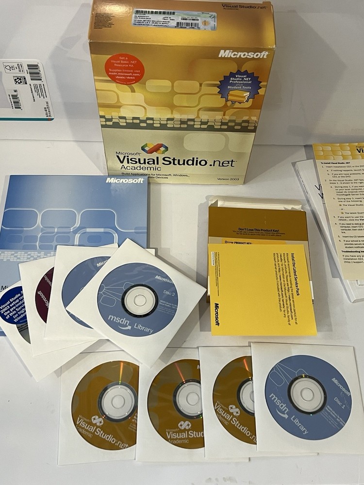 Microsoft Visual Studio.net Academic Version 2003 - New (open box) Complete