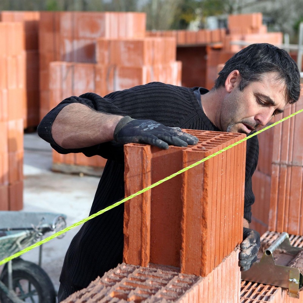 4 Roll Mason String Line #18, 500 ft Nylon Braided Construction String Line, ...