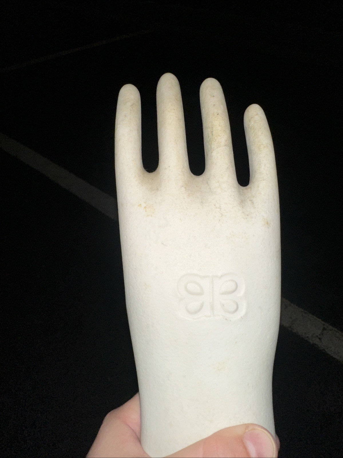 Vintage Porcelain Industrial Glove Mold from General Porcelain in Trenton NJ
