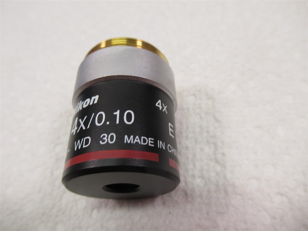Nikon E Plan 4x / 0.10 OFN20 WD 30 Microscope Objective Lens for Eclipse Models