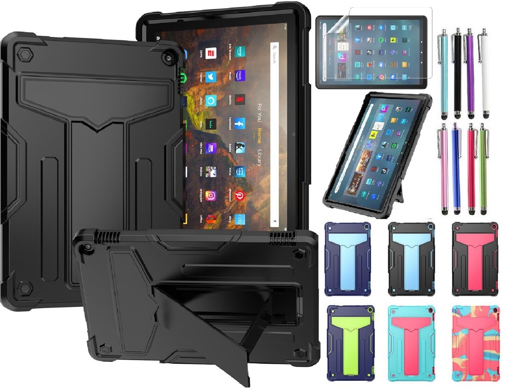 Case for Amazon Kindle Fire 10" 8" 7" Tablet Shockproof Cover + Screen Protector