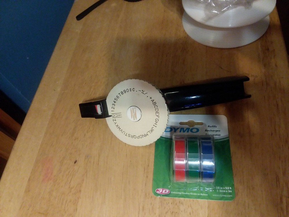 Label-Mate Label Maker  3/8" Embossing Tape Universal  Duramatic