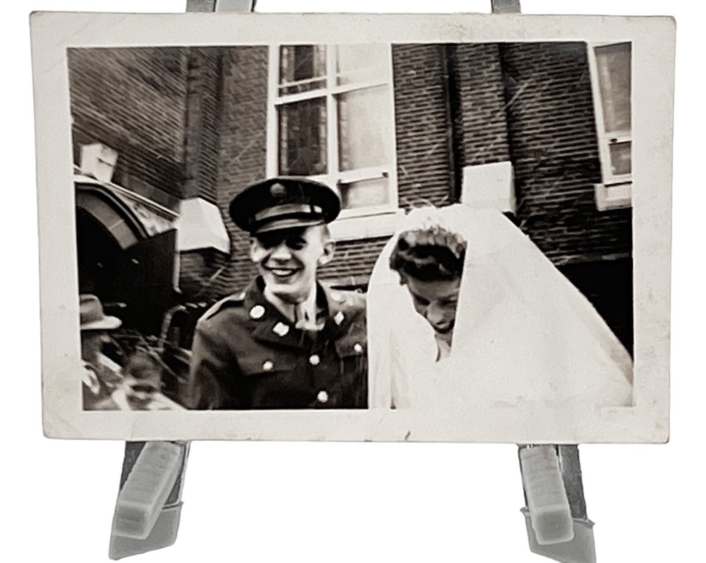 WW2 Era U.S. GI Just Married With Bride