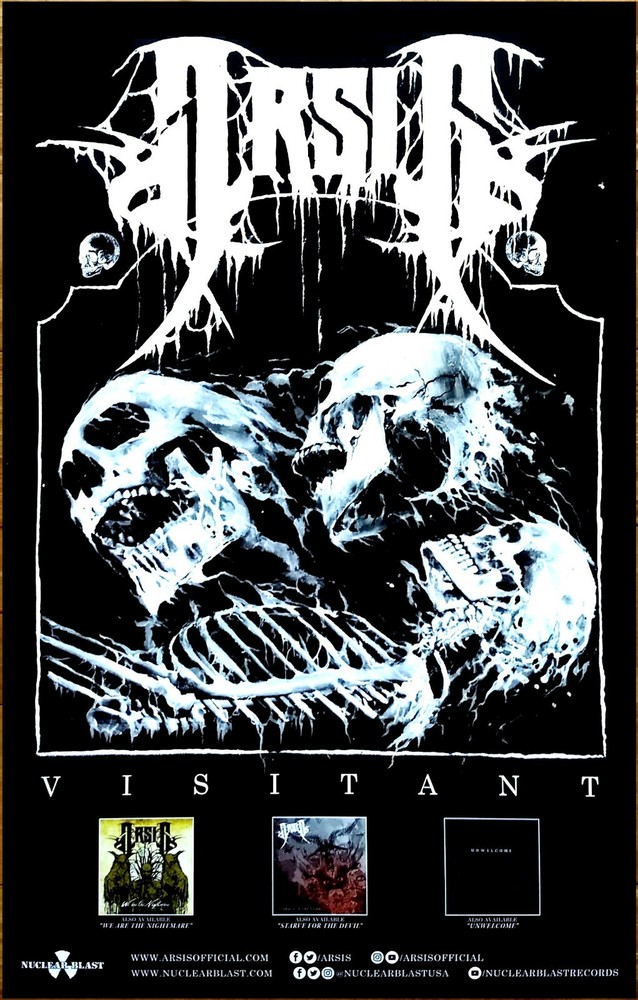 ARSIS Visitant Ltd Ed RARE Tour Poster! Death Metal Thrash Deathcore Metalcore