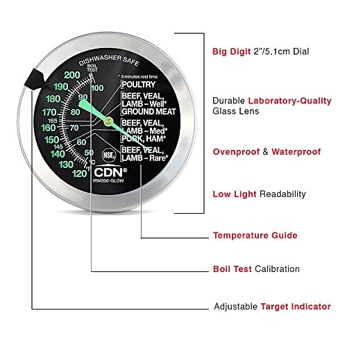 CDN Ovenproof Meat Thermometer – Glow | ProAccurate®, Temperature