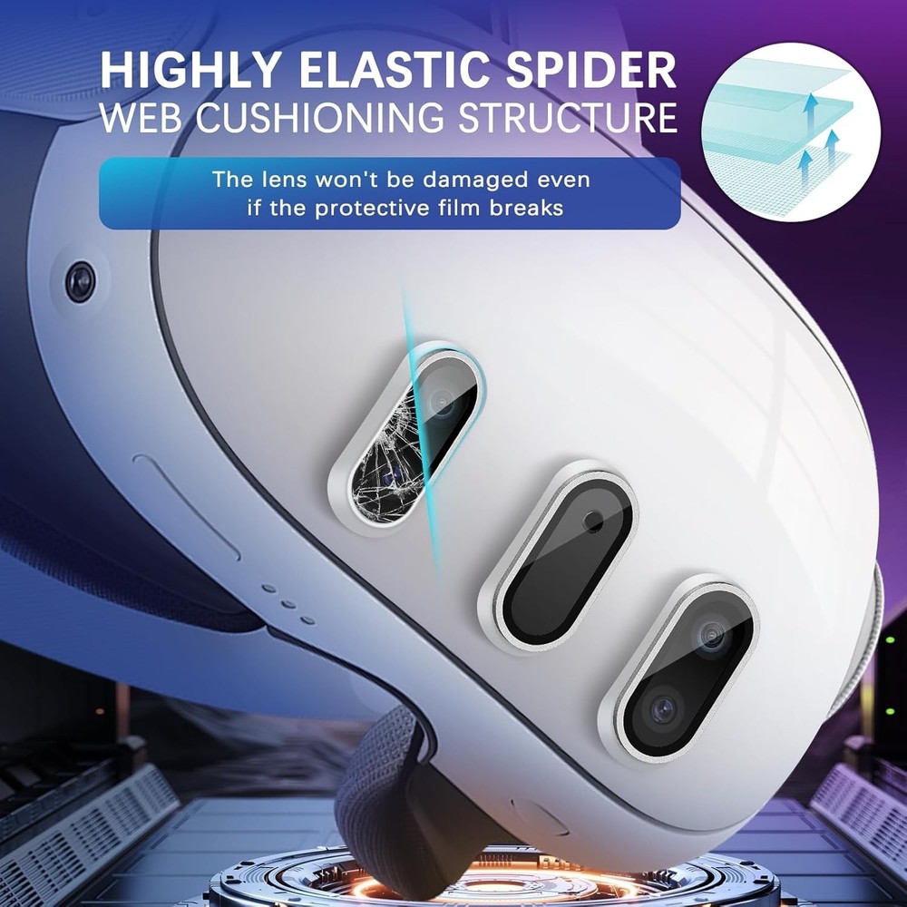 Anti-Scratch Alloy Frame Lens Protector for Oculus Meta Quest 3 - Easy Install