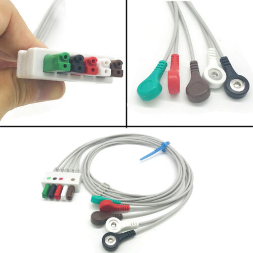 Compatible Drager-Siemens ECG Cable 5Leads Snap Electrode Connector