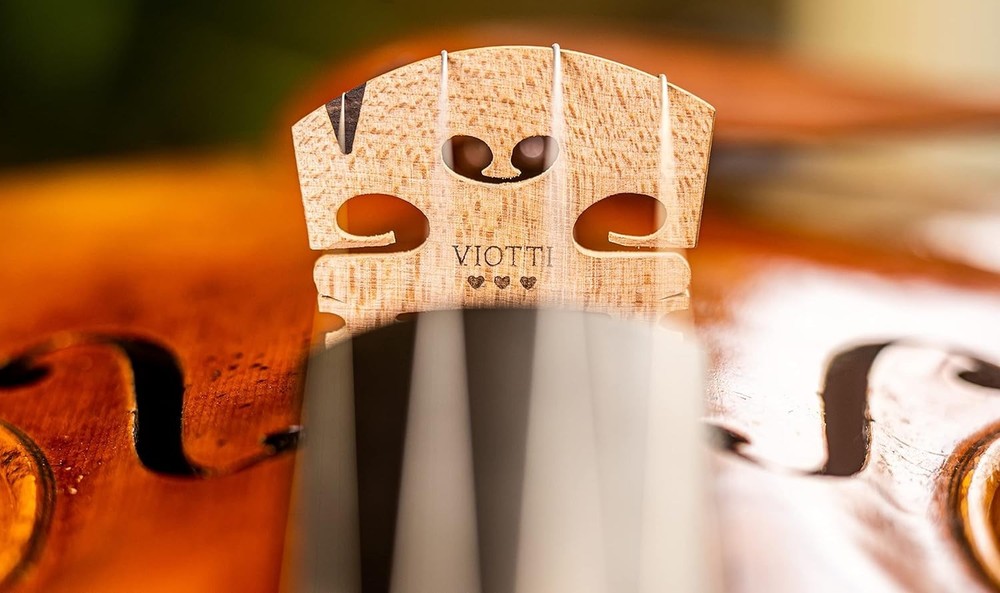 4/4 Full Size Violin Bridge Solid Maple Pre-Cut Pre-Fitted Professional Quality