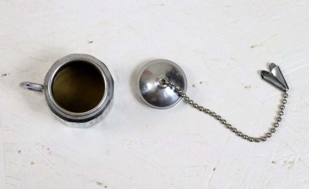 Vintage Teapot Shaped Loose Leaf Tea Infuser Missing Spout