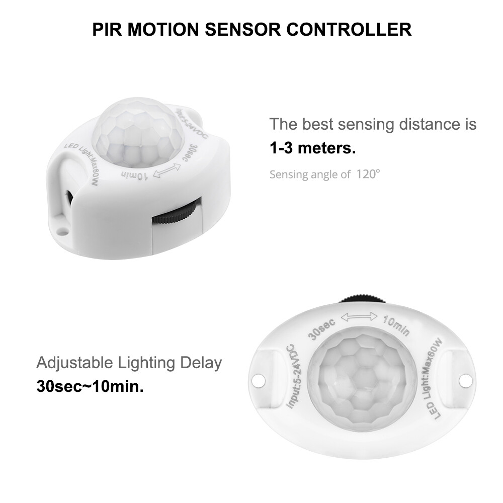 DC12V LED strip 2835 Motion sensor controller Auto ON/OFF 1M 5M sensor Bed light