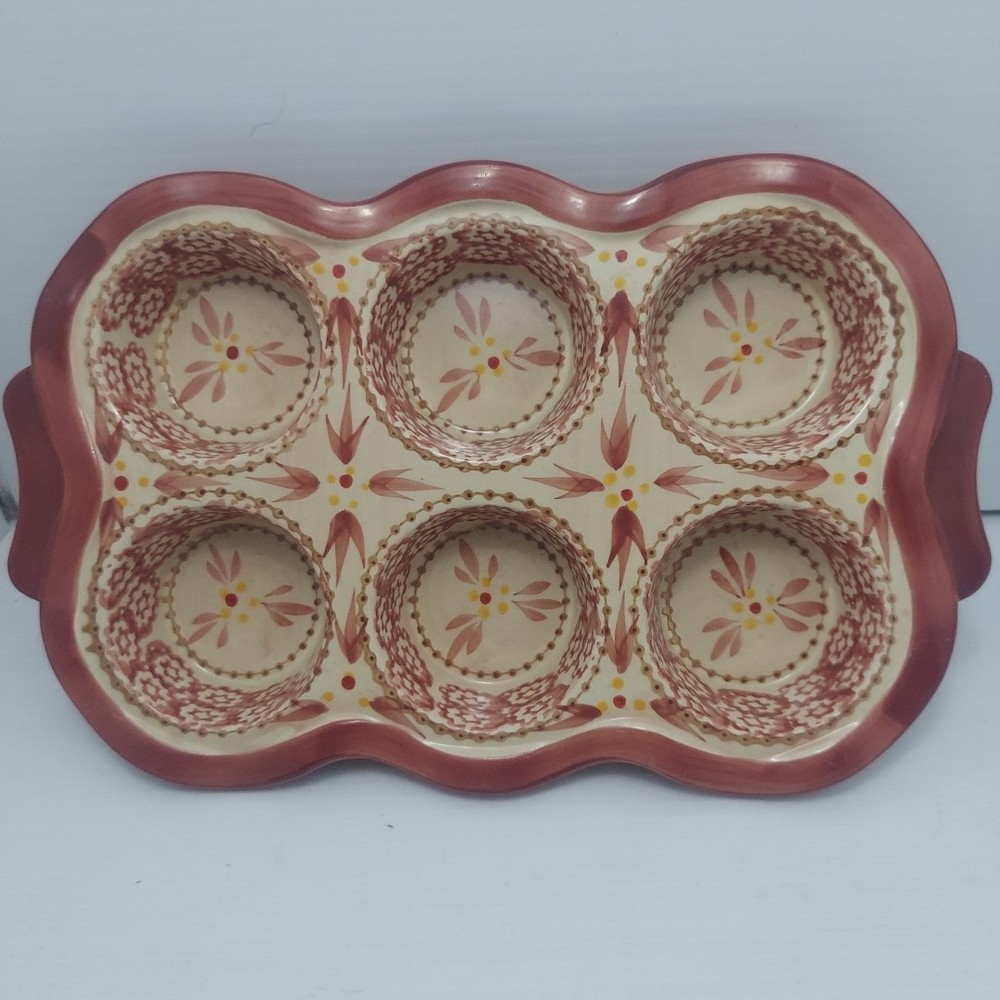 Temp-Tations By Tara Presentable Ovenware Old World Cranberry Cupcake Muffin Pan