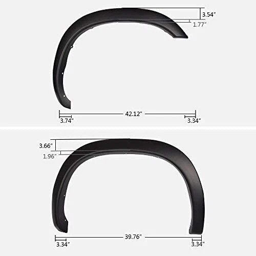 Fender Flares Compatible with 2002-2008 Dodge Ram 1500 Models Only