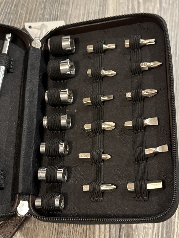 COACH Leather 23-Piece Tool Kit Rare