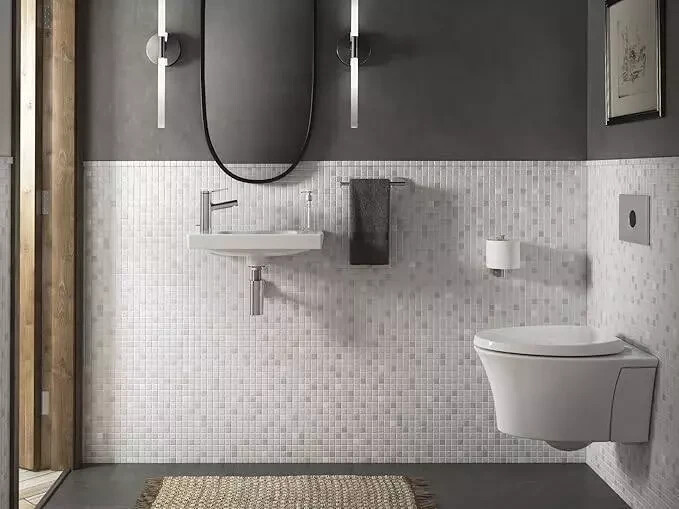 Kohler ModernLife Wall-mount Bathroom Sink Small Rectangular, LEFT Side Faucet