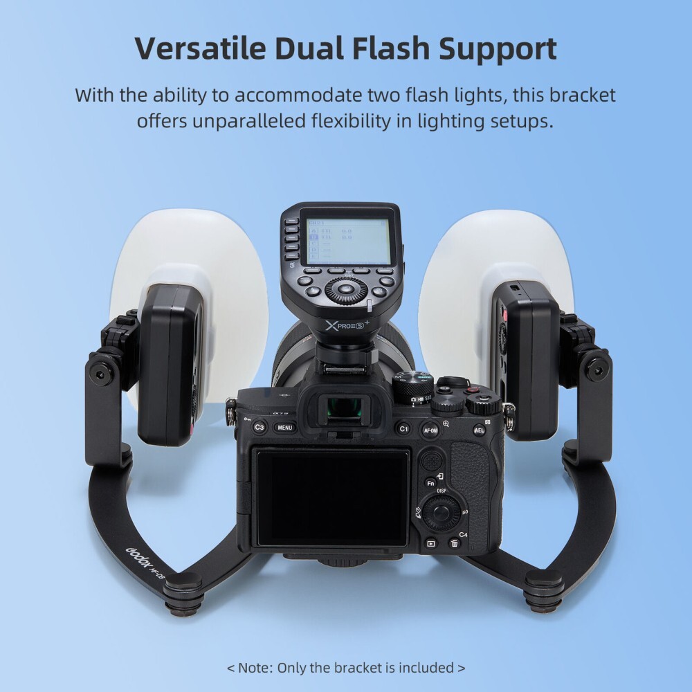 GODOX MF-DB Dual Head Flexible Flash Bracket for MF12 Flash Light Insect Dental