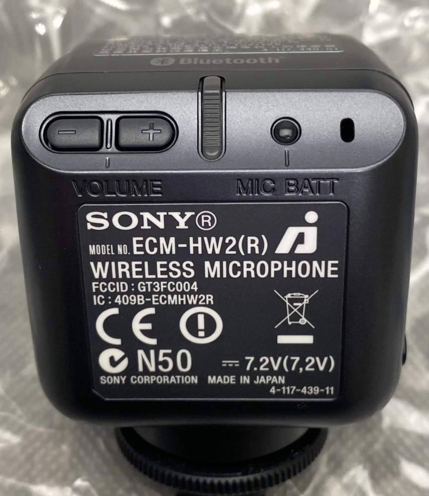 SONY ECM-HW2 CONDENSER WIRELESS CONSUMER MICROPHONE W/ BLUETOOTH