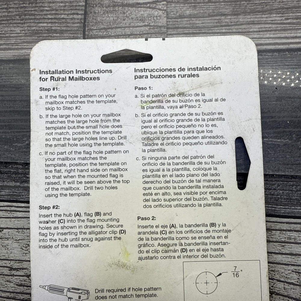 Replacement Aluminum Mailbox Flag Kit Red