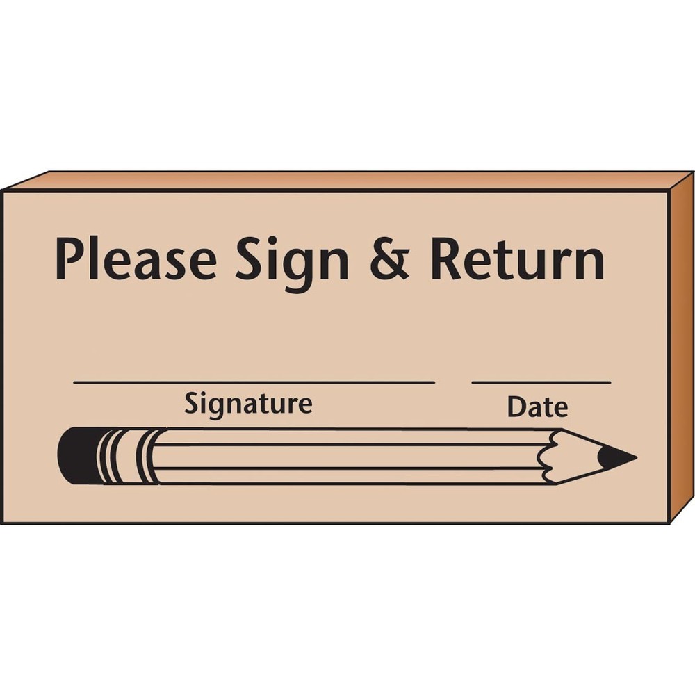 Creative Shapes Please Sign and Return Stamp