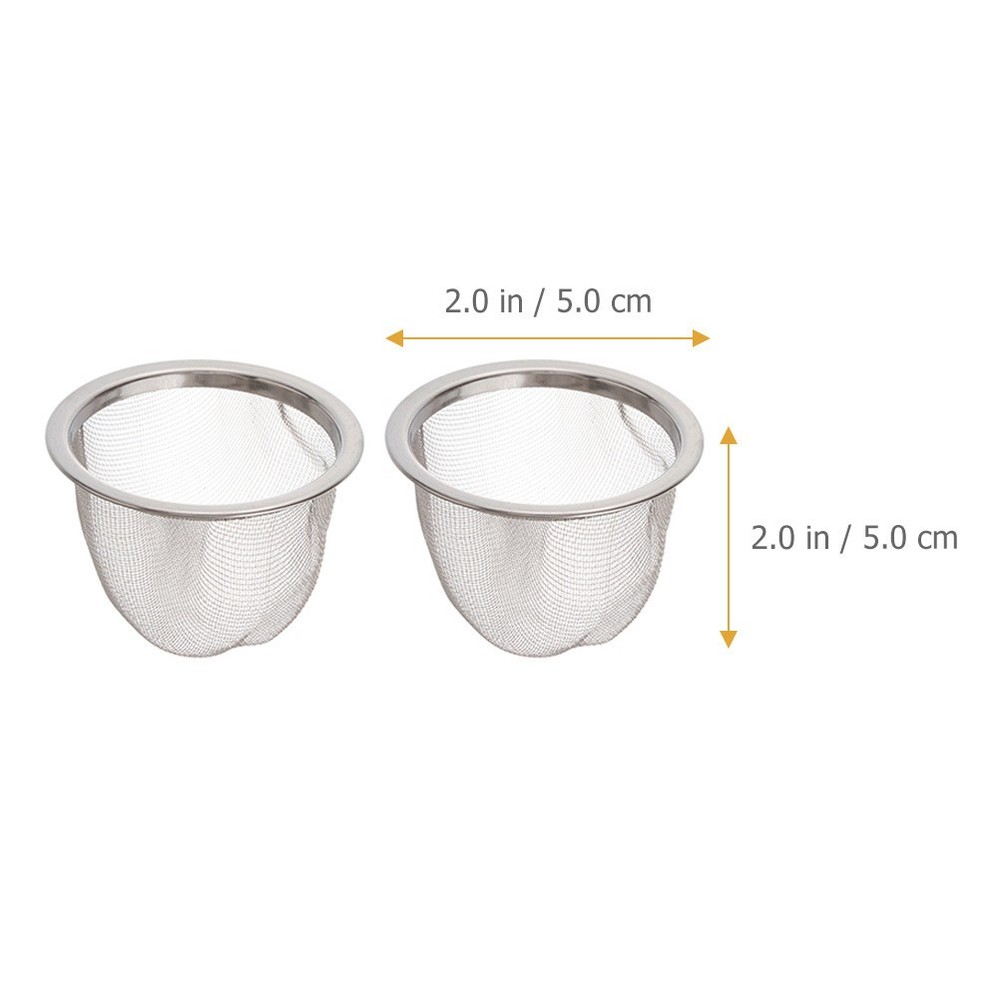 4 Pcs Pot Strainer Stainless Steel Tea Filter Teapot Replaceable Mesh Strainers