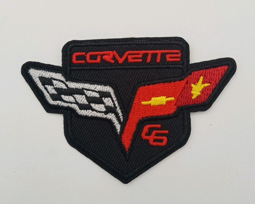 Chevy Corvette Car Racing , Embroiderd ,Iron On Patch