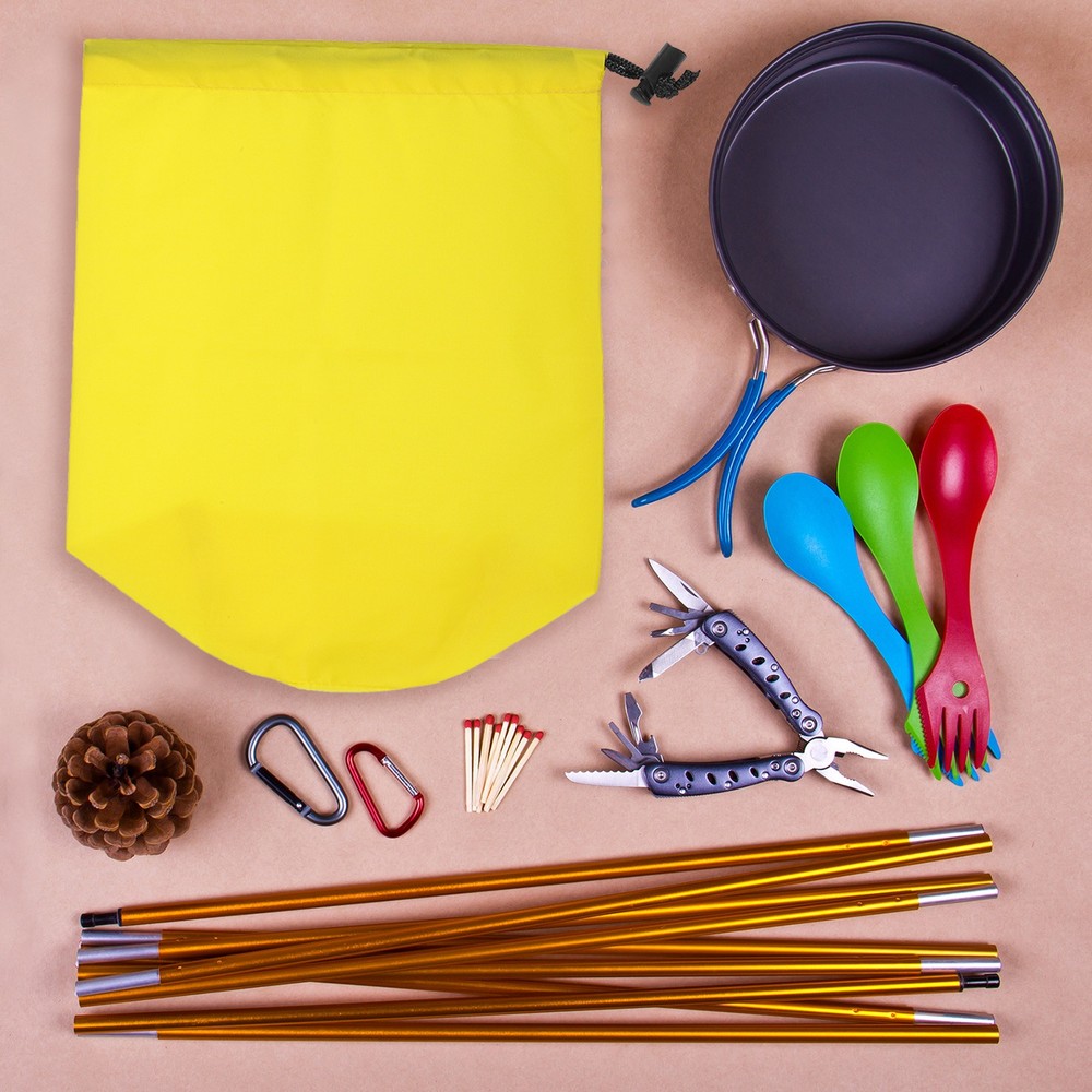 3sets Stuff Sack Assorted S/M/L Storage Sack Portable Drawstring Dust Flap Bag