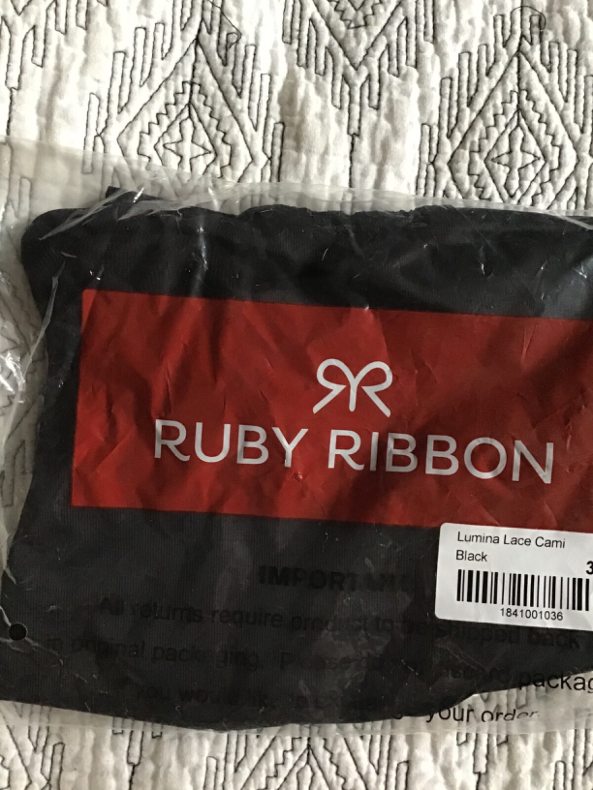 RUBY RIBBON LUMINA LACE CAMI #1841 NEW!