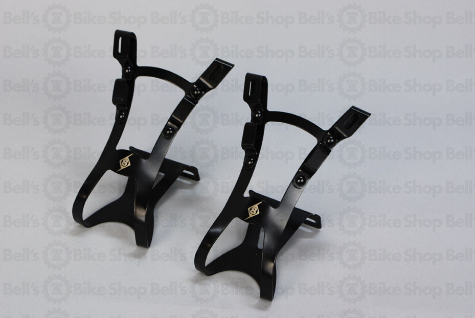 Origin8 Steel Double Toe Clips Large PC BLACK Pair