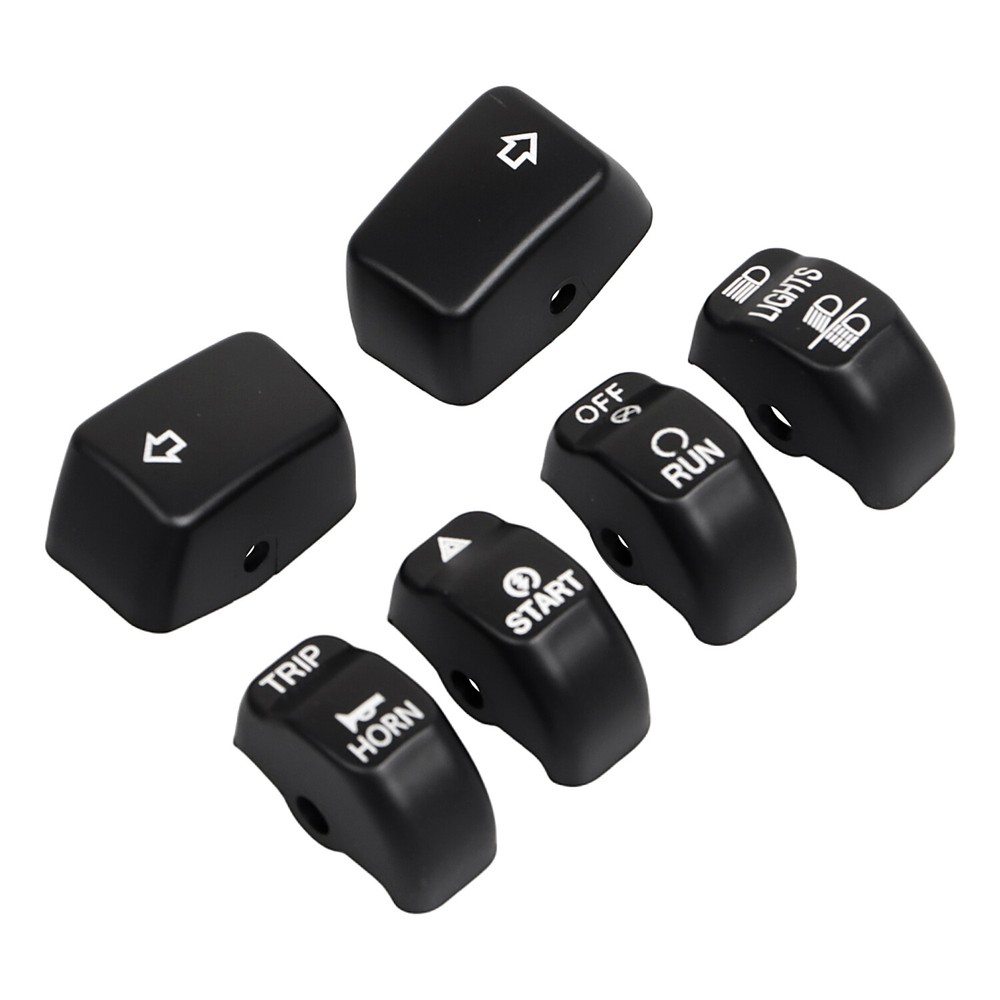 6pcs Hand Control Switch Housing Button Cap For Harley Dyna Softail Slim FLS US